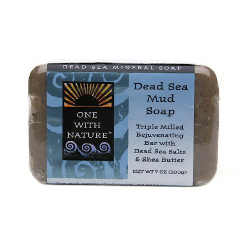 One With Nature Dead Sea Mineral Mud Soap Bar - 7 Oz